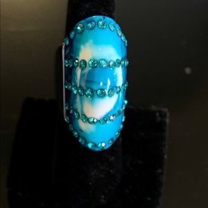 Blue Crystal Ring